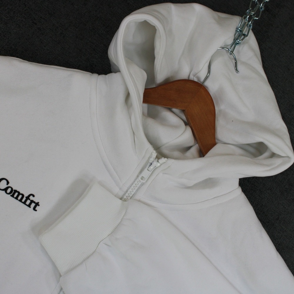 Comfrt Men's Oversized Fleece Sweatshirt Zip Up Hoodie Sweatshirt